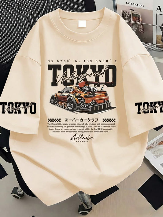 Tokyo Underground Racing Graphic Oversized T-Shirt Street Style