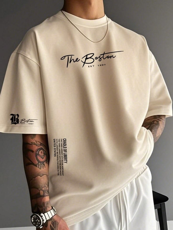 Boston EST 1997 Graphic Oversized T-Shirt Vintage Streetwear