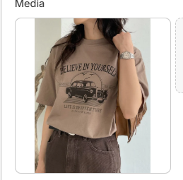 Believe In Yourself Car Graphic Oversized Tee